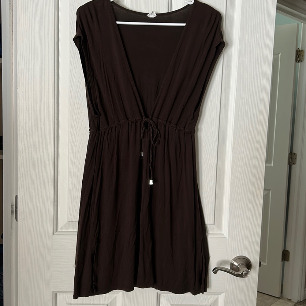 Merona Beach CoverUp brown Lg